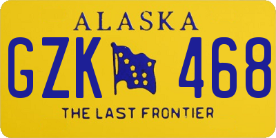 AK license plate GZK468
