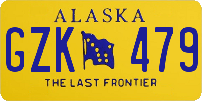 AK license plate GZK479