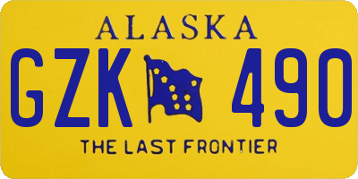 AK license plate GZK490