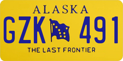 AK license plate GZK491