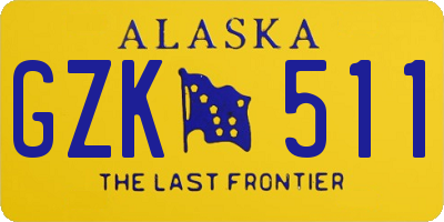 AK license plate GZK511