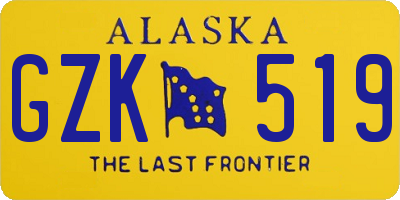 AK license plate GZK519