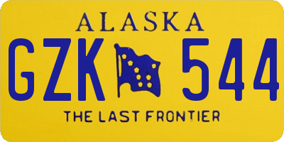 AK license plate GZK544