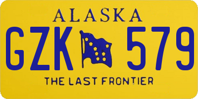 AK license plate GZK579