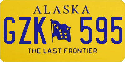 AK license plate GZK595