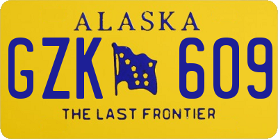 AK license plate GZK609