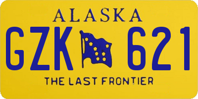 AK license plate GZK621