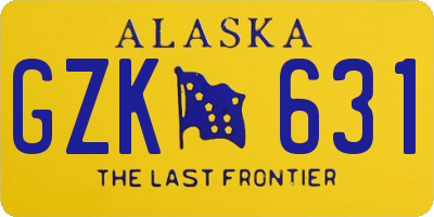 AK license plate GZK631