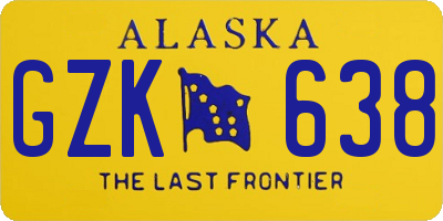 AK license plate GZK638
