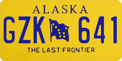 AK license plate GZK641