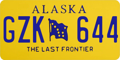 AK license plate GZK644