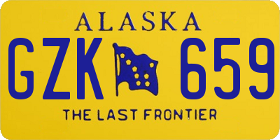 AK license plate GZK659