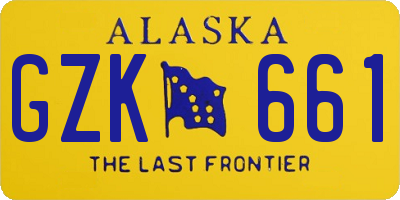 AK license plate GZK661