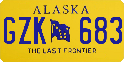 AK license plate GZK683