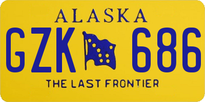 AK license plate GZK686