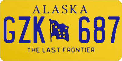 AK license plate GZK687
