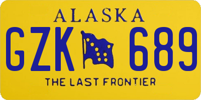 AK license plate GZK689