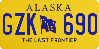 AK license plate GZK690