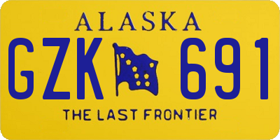 AK license plate GZK691