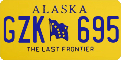 AK license plate GZK695