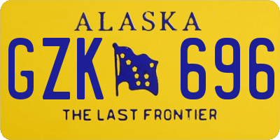 AK license plate GZK696