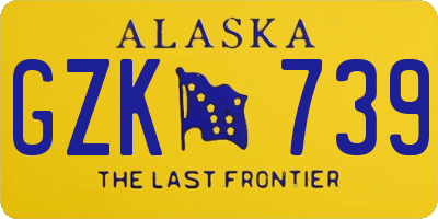 AK license plate GZK739