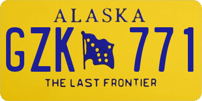 AK license plate GZK771