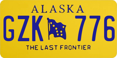 AK license plate GZK776