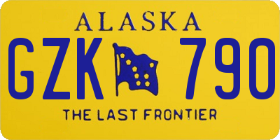 AK license plate GZK790