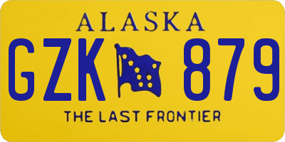 AK license plate GZK879