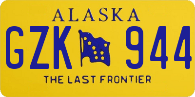 AK license plate GZK944