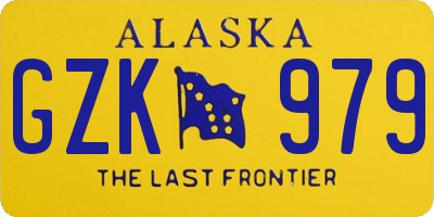 AK license plate GZK979