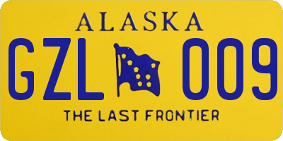 AK license plate GZL009