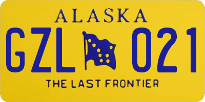 AK license plate GZL021