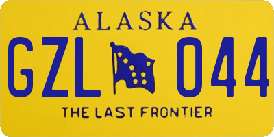 AK license plate GZL044