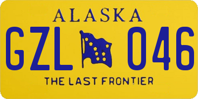 AK license plate GZL046