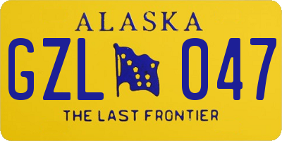 AK license plate GZL047