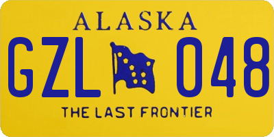AK license plate GZL048