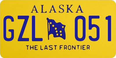 AK license plate GZL051