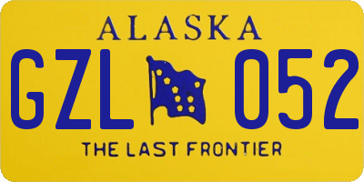 AK license plate GZL052