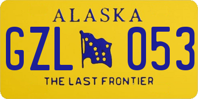 AK license plate GZL053