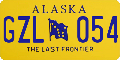 AK license plate GZL054