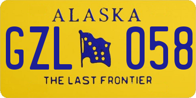 AK license plate GZL058