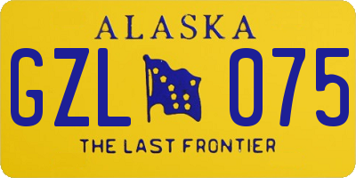 AK license plate GZL075