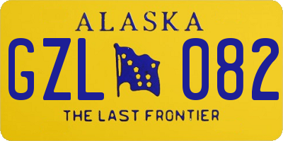 AK license plate GZL082