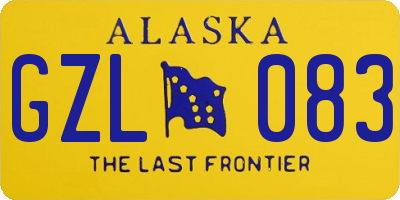 AK license plate GZL083