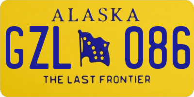 AK license plate GZL086