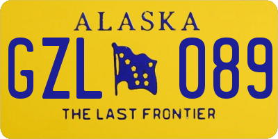 AK license plate GZL089