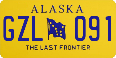 AK license plate GZL091