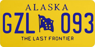AK license plate GZL093